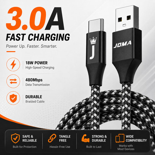 Usb type cable - usb, 3a